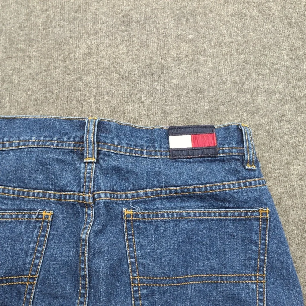 Tommy‎ Hilfiger Skirt Womens 5 Blue Y2K Denim Big Flag Short Casual